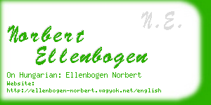 norbert ellenbogen business card